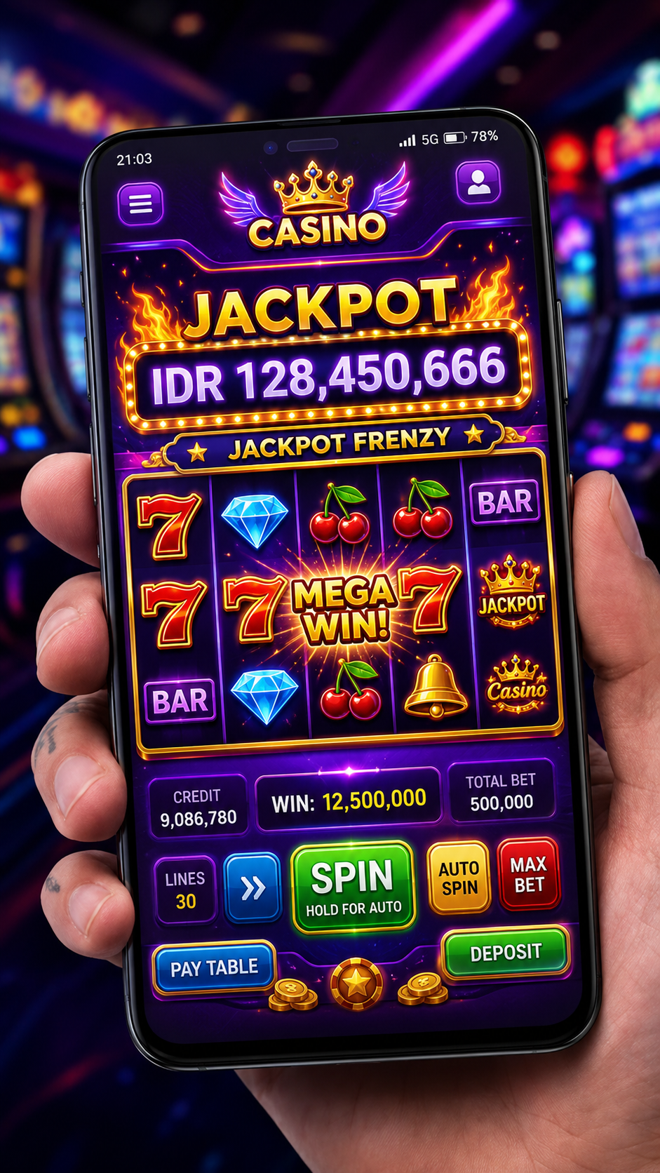 Tampilan antarmuka utama aplikasi a7777 yang ramah pengguna.
